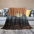 thumbnail image 2 of Chilfamy Mountain Range Trees Full Moon Print Throw Blanket - Flannel Material Blanket for Bed, Couch, Car - All Seasons Blanket - Exquisite Gifts - Kids and Adults 60x80in, 2 of 6