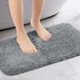 thumbnail image 2 of REGALWOVEN Bathroom Rug Non-Slip Soft Shaggy Bath Mat for Bathroom Grey 16" x 24", 2 of 6