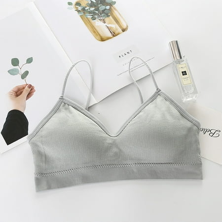 

Daqian Sports Bras for Women Plus Size Women s Bra Wire Free Underwear OnePiece Bra Everyday Underwear Wrap Chest without Steel Ring Bras Clearance Womens Sports Bras Gray