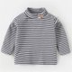 thumbnail image 2 of Gibobby Blusas Para Niñoses Niños niños pequeños bebés niños niñas manga larga a rayas blusa de dibujos animados Tops pulóver trajes ropa(Gris, 12-18 Meses), 2 of 3