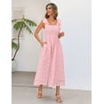 thumbnail image 2 of MEROKEETY Womens 2026 Summer Square Neck Sleeveless Flowy Casual Sundress pink l, 2 of 4