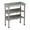 Gray, variant on 30″x14.5″×35.5″ Potting Table w/Metal Tabletop, 3 Layers Outdoor Work Bench w/Hook for Garden, Solid Wood Workstation for Garage