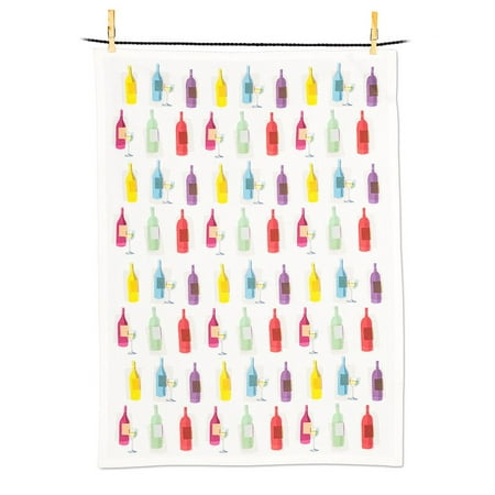 

Set of 1 Colorful Bottles Tea Towel
