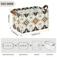 thumbnail image 7 of Yayeee Foldable Storage Basket for Shelves with Handles Waterproof Cloth Bins, White and Black, 7 of 7