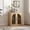 Natural, variant on Modern Buffet Sideboard Coffee Bar Cabinet with 2 Arched Glass Doors, Adjustable Shelves, 31.5 Inch, Black