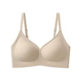 thumbnail image 2 of Einccm Women's Seamless Wireless Bra with Removable Pads, Solid Color Supportive Sling Design, Soft Polyester Fabric, Comfortable Everyday Bra for Daily Wear, 2 of 6
