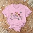thumbnail image 7 of PVCS Womens Tops Women Mother's Day Gift Mom Flower Print Short Sleeve Round Neck Tshirt Pattern Top, 7 of 7