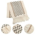 thumbnail image 4 of Chemin de Table Décoratif Vintage en Coton Lin Tissé avec Pompon, 4 of 5