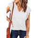 thumbnail image 1 of Camisa con cuello en V para mujer,Blusa de verano para mujer Blusa con manga con volantes en V Blusa con cuello en V para mujer Calidad inigualable, 1 of 4