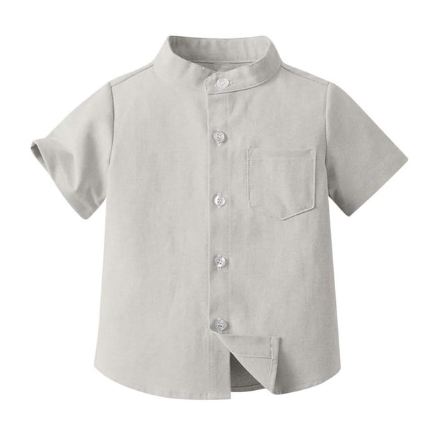SDNall Printemps et Été Mignon Imprimé Garçons Hort Manches Debout Col Blouse