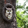 thumbnail image 4 of Resin Owl Tree Decor - Hand-Painted Garden Statue for Outdoor Wall & Fence Decoration, 4 of 7