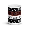 thumbnail image 4 of Brown Black African Pattern Ceramic Coffee Mug Tribal Boho Style Tea Cup 15 oz Reflektion Design, 4 of 8