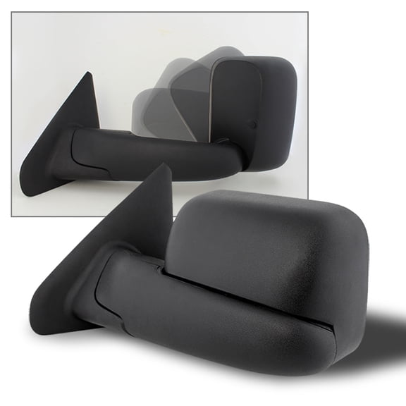 AKKON - For 02-08 Dodge Ram Pickup Truck Extendable Towing Manual Mirrors Driver Left Side Replacement