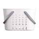 thumbnail image 2 of mfyjkho Cesta de ducha, cesta de plástico portátil para guardar artículos de tocador con diseño de drenaje, 26 x 19 x 16 cm, cesta de almacenamiento para baño de dormitorio, 1 pieza, 2 of 7