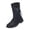 Black, variant on Willtoo Women's Mid Calf Snow Boots Plush Lined Round Toe Square Heel Outdoor Boots Non-Slip Back Lace Up Mid Calf Boots Comfortable Slip On Low Chunky Heel Snow Boots