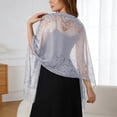 thumbnail image 1 of Elegant Lace Shawl Wrap for Weddings and Formal Occasions Sophisticated Evening Accessory for Bridesmaids and Guests Timeless Knitwork Shawl with Intricate Design, 1 of 4