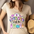 thumbnail image 4 of Nurses Call The Shots T-Shirt | Funny Nurse Graphic Tee with Syringe Design, Azalea, Size S, 4 of 6