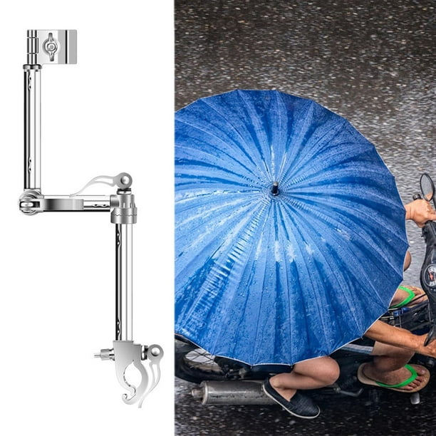 Soporte para manillar de bicicleta, fácil de instalar, ajustable 360 grados, resistente, con abrazadera para de fijación para exteriores. 3 Secciones