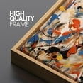 thumbnail image 2 of IDEA4WALL Extra Large Framed Canvas Print Wall Art Dynamic Splashes of Color Artwork Vintage Inspired Colorful Stripes Street Art Pastel Fine Art Decorative Relax/Calm for Rooms Decor - 60"x30", 2 of 5