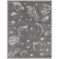 thumbnail image 2 of Unique Loom Whimsy Kids Collection Area Rug - Dreams (2' 2" x 2' 11" Rectangle Gray/Ivory), 2 of 9