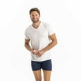 thumbnail image 2 of Pack de 6 camisetas de hombre Gildan G1103 cuello en V blancas, talla grande, 2 of 6
