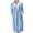 Blue, variant on Fanxing Womens Long Hooded Fleece Robe Striped Soft Warm Shower Spa Bathrobe for Cozy Fuzzy Plush Loungewear Blue M