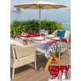 thumbnail image 4 of Outdoor Tablecloth with Umbrella Hole and Zipper, Red Snowman Christmas Rectangle Table Cloth 54x80 Inch Waterproof Tablecloth, Xmas Tree Snowflake Gifts Picnic Table Cover for Patio Camping, 4 of 7