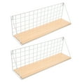 thumbnail image 1 of WHAMVOX 2Pcs Bathroom Wall Shelves Black Iron Home Organization, 1 of 8