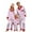 Light Pink, variant on Christmas Matching Pajamas for Family Silk Pjs Long Sleeve Button down Holiday Home Sleepwear Set Top and Pants 2 Piece Set Mother Daughter Matching Pajamas