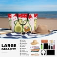 thumbnail image 3 of Yiaed Avocado Lovers Wearing Umbrella Print Large Capacity Beach Travel Bag - Waterproof Zipper Vacation Tote for Sandproof Storage, and Camping, 3 of 5