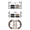 thumbnail image 1 of Transit Auto Front Rear Ceramic Disc Brake Pads and Parking Shoes Kit for Car 2009-2014 2016-2022 Nissan Maxima KNN-101070, 1 of 8