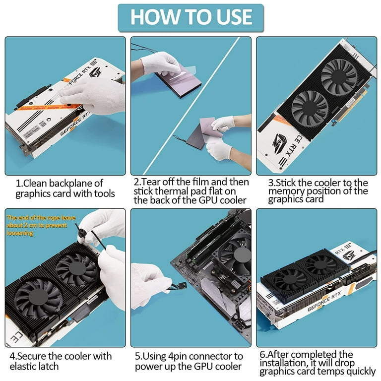 GPU Rückplatte Memory Radiator Aluminum Heatsink Cooler
