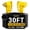 Yellow, variant on ZAZFO 25ft 50Amp RV Extension Cord,NEMA 14-50P/R 125/250V,Heavy duty Waterproof Power Cord for RV Outdoor Home,Black-Green