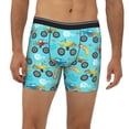 thumbnail image 2 of Cauagu Cartoon Monster Truck Print Men's Boxer Briefs, Funny & Cute Underwear Elastic Waistband Briefs Ideal Gift for Men,1-Pack, 2 of 7