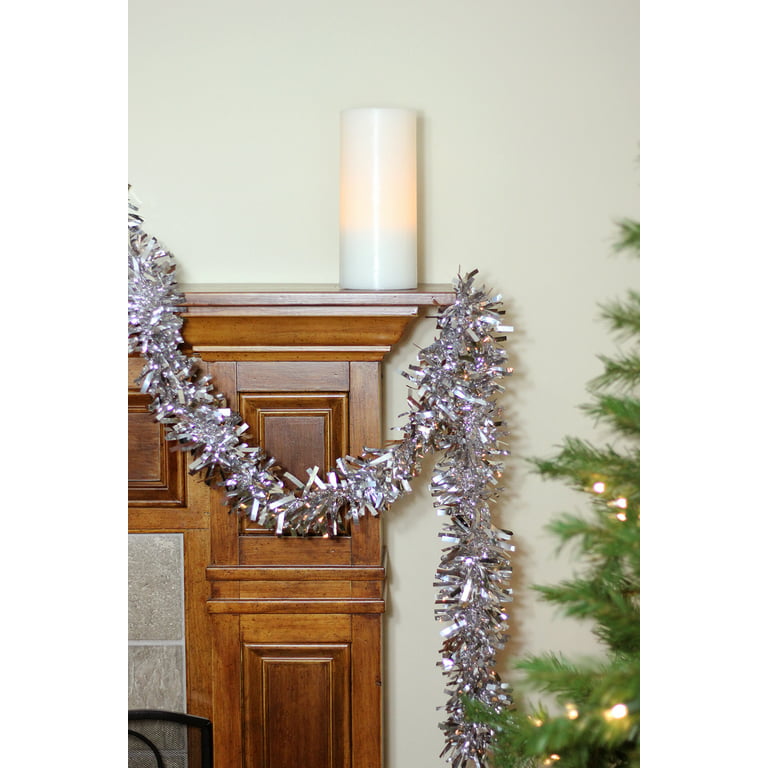 Northlight 50' x 2 White and Silver Christmas Tinsel Garland with  Snowflakes - Unlit, 1 - Fry's Food Stores