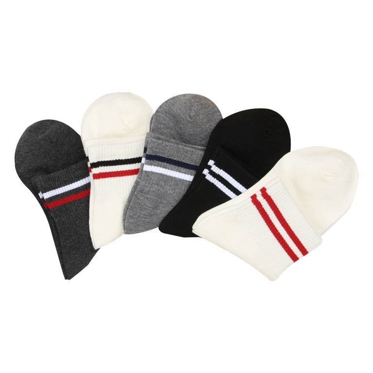 ZUARFY 5Pair/Set Cotton Low Cut Ankle Socks, Fluorescent Retro 