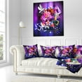 thumbnail image 3 of Designart Abstract Floral Design with Dove - Floral Throw Pillow - 18x18, 3 of 5