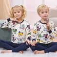 thumbnail image 5 of CAIXIA 2 Piece Pajamas Sleepwear Pjs,Children's Long Sleeve Boys Cartoon Personality Print Casual Loose Pajamas, 5 of 8