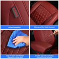 thumbnail image 3 of Coverdream Gladiator Car Seat Covers Full Set for 2020-2026 Jeep Gladiator,Rear w/No Armrest Truck Seat Cushion,Manual Seats only - Leatherette(Wine Red), 3 of 8