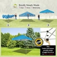 thumbnail image 5 of CROWN SHADES 8x8 Pop Up Canopy with One Push Setup Easy Outdoor Sun Shade for Events Parties Camping Sky Blue, 5 of 5