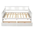 thumbnail image 3 of Tcbosik Full Size Daybed Wood Bed with Two Drawers,White, 3 of 9