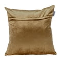 thumbnail image 2 of Dark Beige and Gold Lattice Velvet Throw Pillow, 2 of 3