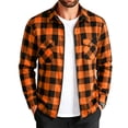thumbnail image 4 of Plaid Shacket for Men Ghalytn Check Zip Shirt Jacket - Casual Outerwear with Pockets, 4 of 7