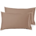 thumbnail image 2 of (3 pack) Nestl Pillow Sham Set of 2, Premium 1800 Series Double Brushed Bed Pillow Cases, Taupe Sand, King 20" X 36", 2 of 6