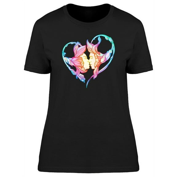 Flower Boy & Girl Kiss T-Shirt Women -Image by Shutterstock, Female XX-Large