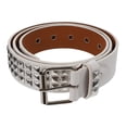 thumbnail image 3 of 2 PCS Studded Belt Punk Ratchet Waist Goth 's White, 3 of 8
