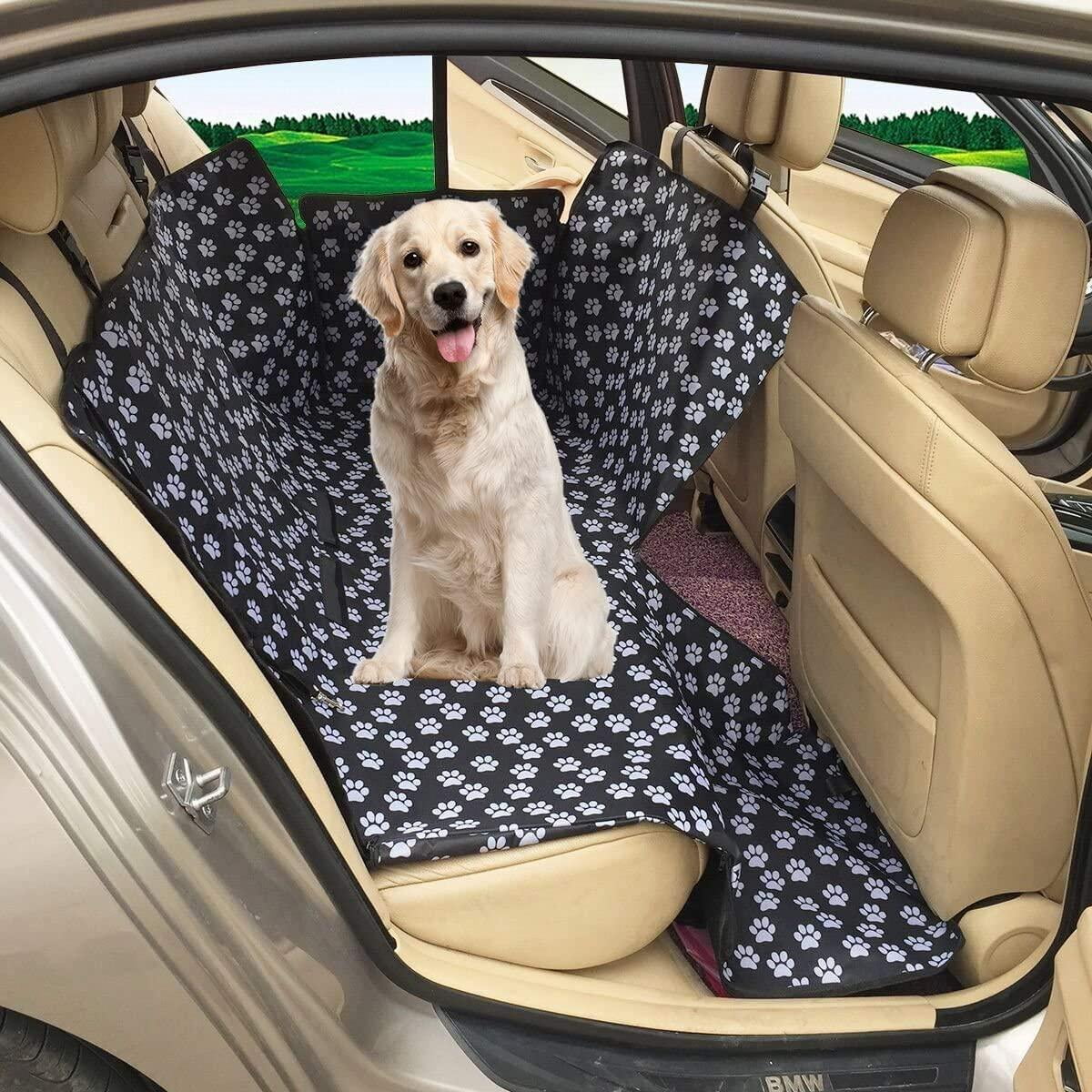 Fashion Oxford Pet Car Seat Colorful Cannabis Leaf Design Style Natural Vintage Elements Waterproof Nonslip Canine Pet Dog Bed Hammock Convertible for Cars Trucks SUV 