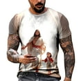thumbnail image 2 of Mens Easter Tops Fashion Short Sleeved Comfortable Mens Sprimg Clothing,White,L, 2 of 4