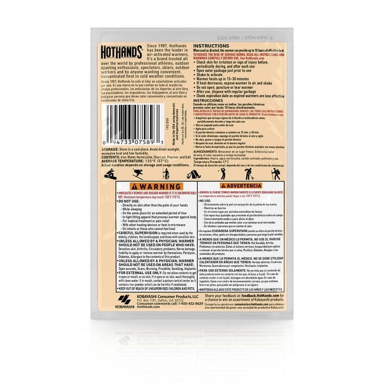 HotHands 10 Hour Chemical Hand and Foot Warmer 40 Pairs