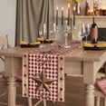 thumbnail image 2 of Table Runners 90 Inches Long Dress Scarves, Vintage Texas Star Brown Farmhouse Coffee/Dining/Kitchen Table Runner for Living Room, Red Plaid Berry Farmhouse 13x90 Inch, 2 of 9